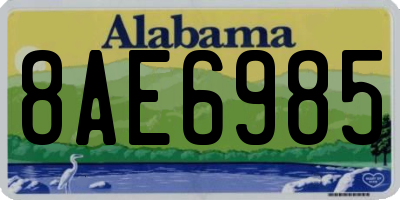 AL license plate 8AE6985
