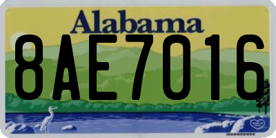 AL license plate 8AE7016