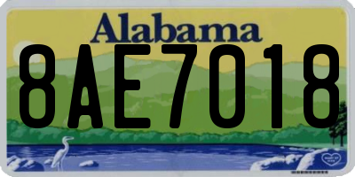 AL license plate 8AE7018