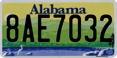 AL license plate 8AE7032