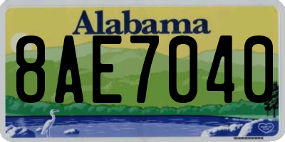 AL license plate 8AE7040