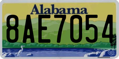 AL license plate 8AE7054