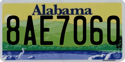 AL license plate 8AE7060