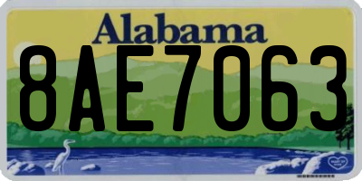 AL license plate 8AE7063