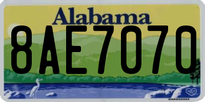 AL license plate 8AE7070
