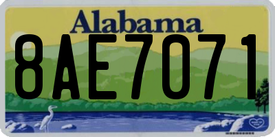 AL license plate 8AE7071