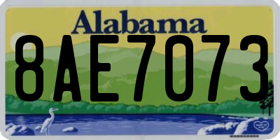 AL license plate 8AE7073