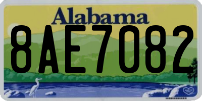 AL license plate 8AE7082