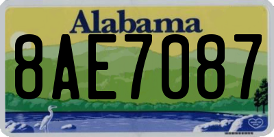 AL license plate 8AE7087