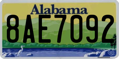 AL license plate 8AE7092