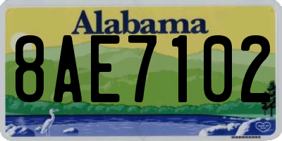 AL license plate 8AE7102