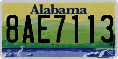 AL license plate 8AE7113