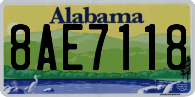 AL license plate 8AE7118