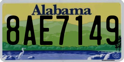 AL license plate 8AE7149