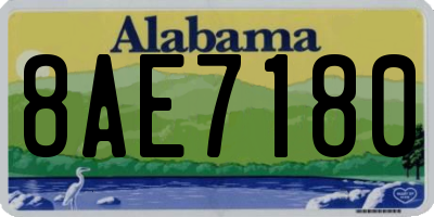 AL license plate 8AE7180