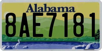 AL license plate 8AE7181