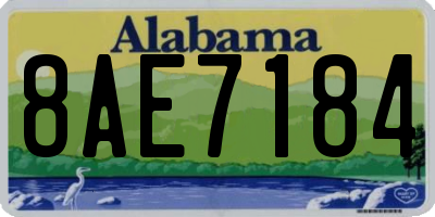 AL license plate 8AE7184