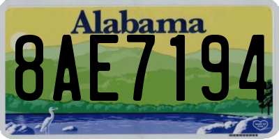 AL license plate 8AE7194