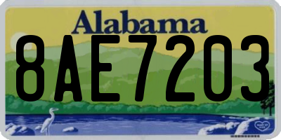 AL license plate 8AE7203