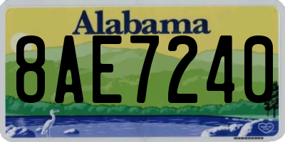 AL license plate 8AE7240