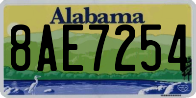 AL license plate 8AE7254