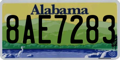 AL license plate 8AE7283