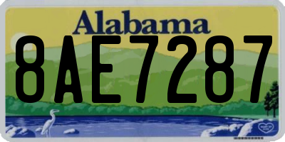 AL license plate 8AE7287