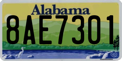 AL license plate 8AE7301