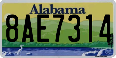 AL license plate 8AE7314