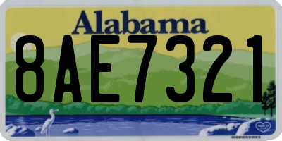 AL license plate 8AE7321