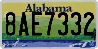 AL license plate 8AE7332