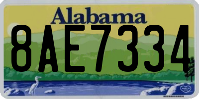 AL license plate 8AE7334