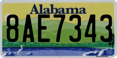 AL license plate 8AE7343
