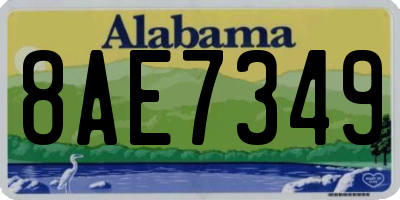 AL license plate 8AE7349