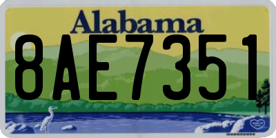 AL license plate 8AE7351