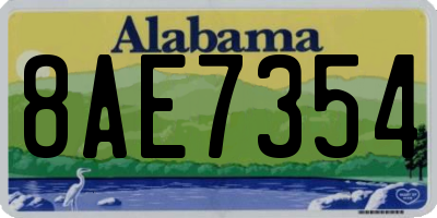 AL license plate 8AE7354