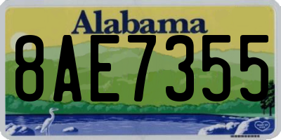 AL license plate 8AE7355