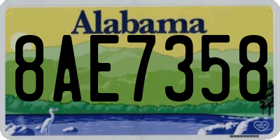 AL license plate 8AE7358