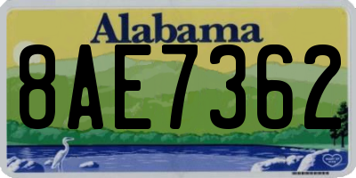 AL license plate 8AE7362