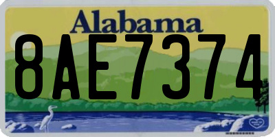 AL license plate 8AE7374