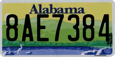 AL license plate 8AE7384