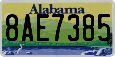 AL license plate 8AE7385
