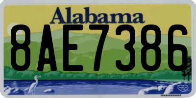 AL license plate 8AE7386