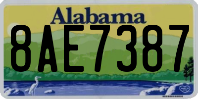 AL license plate 8AE7387