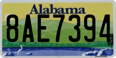 AL license plate 8AE7394