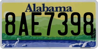 AL license plate 8AE7398