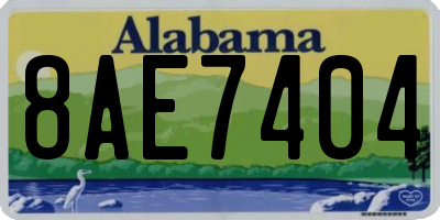 AL license plate 8AE7404