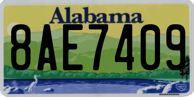 AL license plate 8AE7409