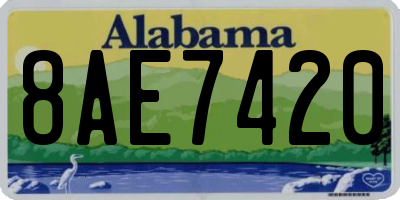 AL license plate 8AE7420