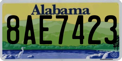 AL license plate 8AE7423